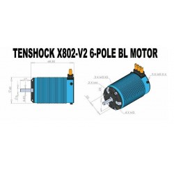 Moteur TENSHOCK X802 V2 - 1850KV