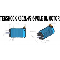 Moteur TENSHOCK X802L V2 - 1750KV