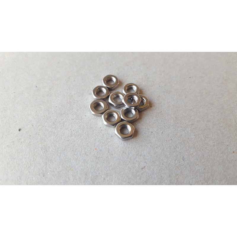 Ecrou M4 Inox (10pcs) 2mm Ecrou M4 Inox (10pcs) 2mm